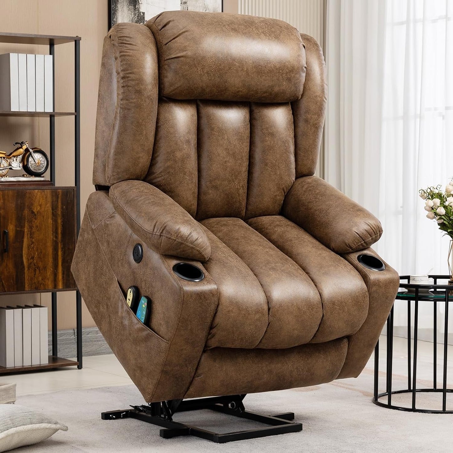 Tall Man Lift Recliner With Massage For Extended Comfort