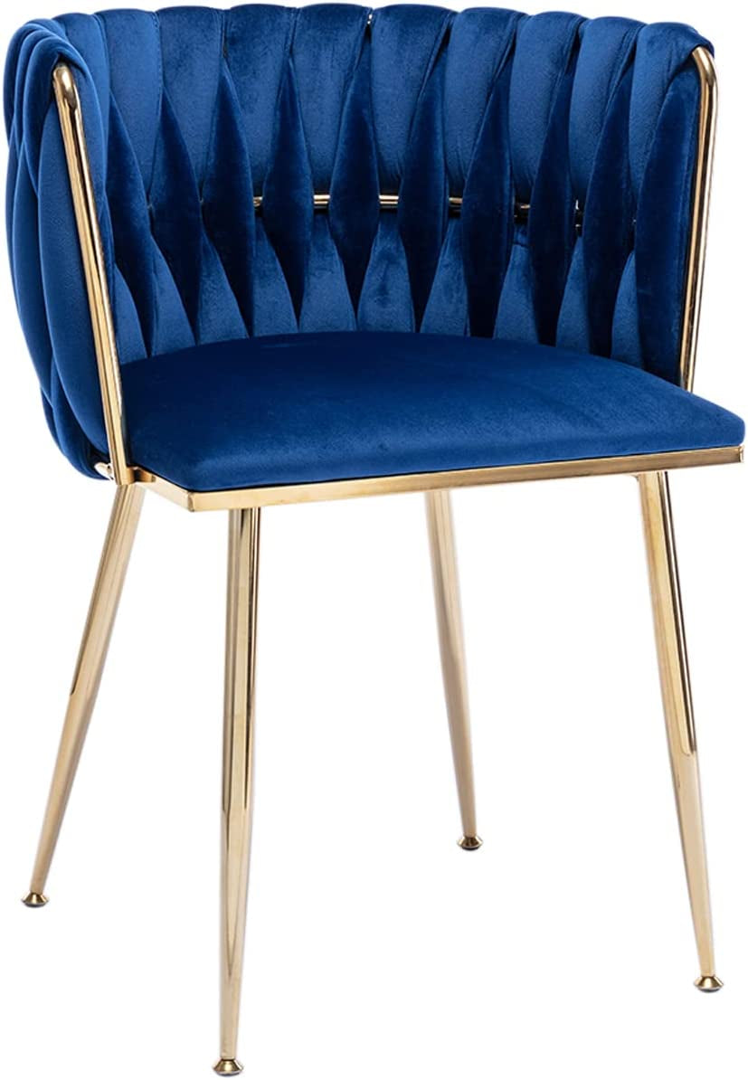 Blue Wingback Dining Chairs Set Of Four Modern Style