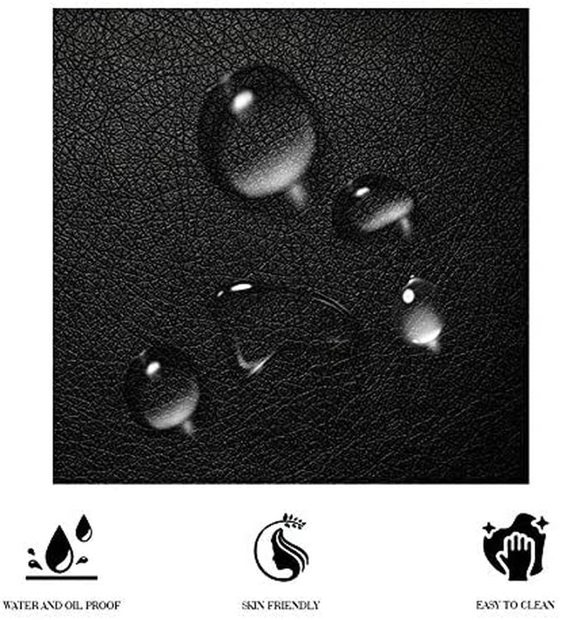 Black King Faux Leather Platform Bed Adjustable Headboard