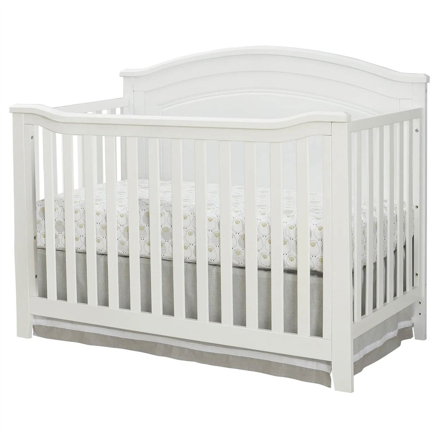SF Home Solid Wood Convertible Crib in White - Toddler Bed Sold