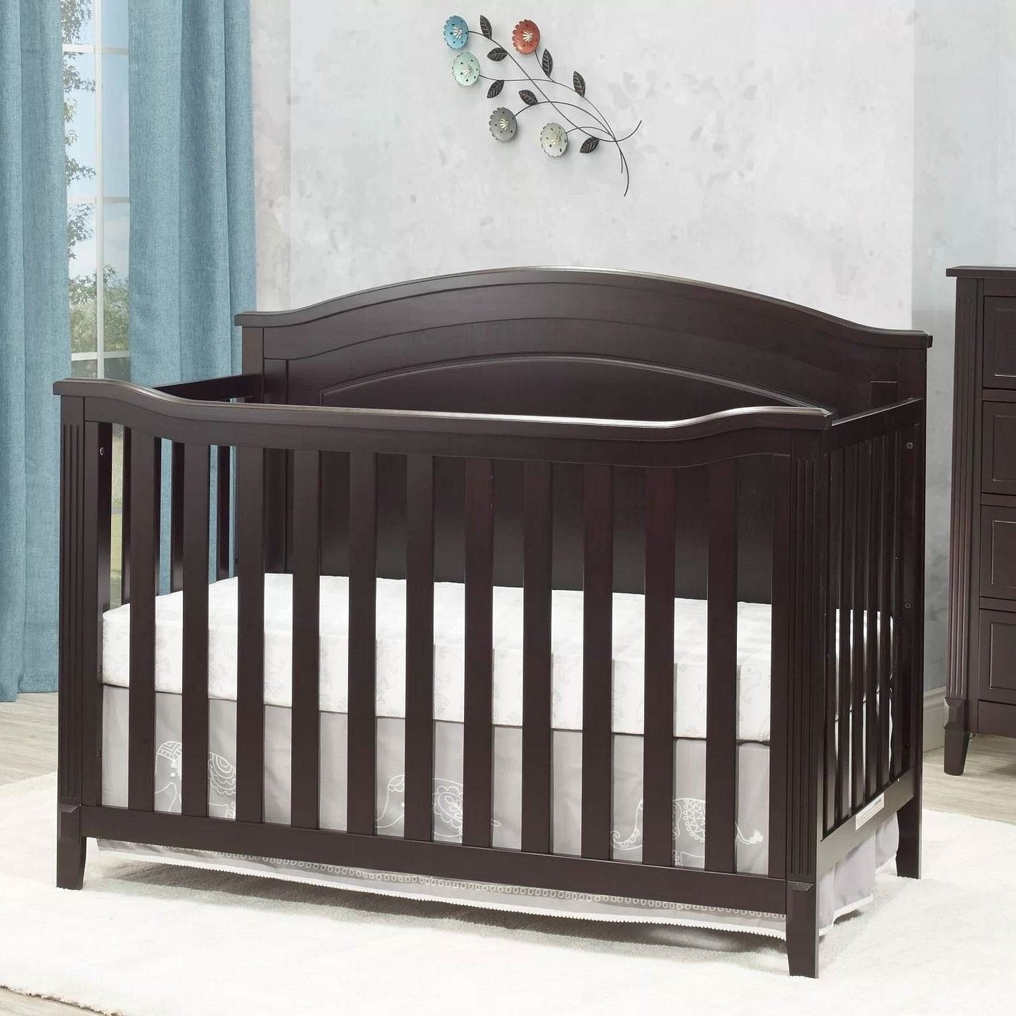 SF Home Espresso Solid Wood Convertible Crib - Toddler Bed Sold