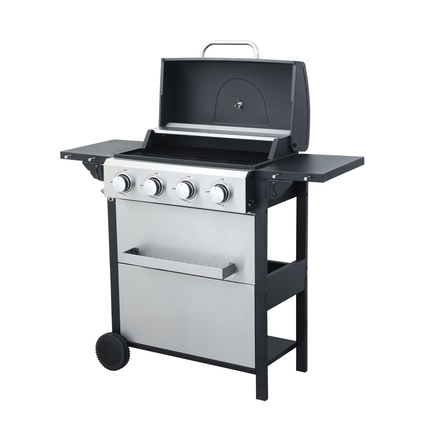 4-Burner Propane Gas BBQ Grill, 34200BTU Output With Wire Enamel