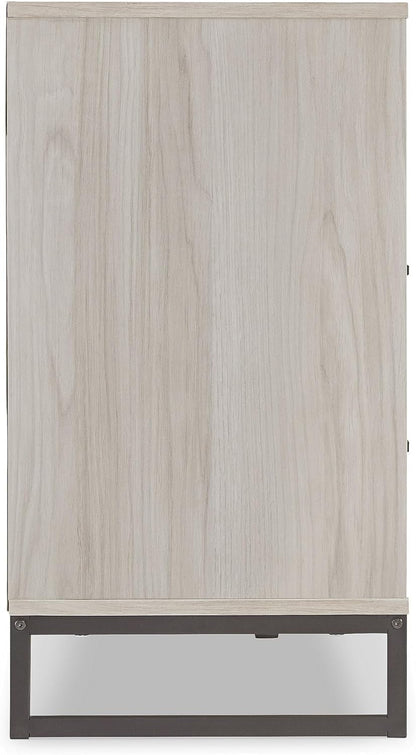 Socalle 59 Inch Beige 6 Drawer Dresser Engineered Wood