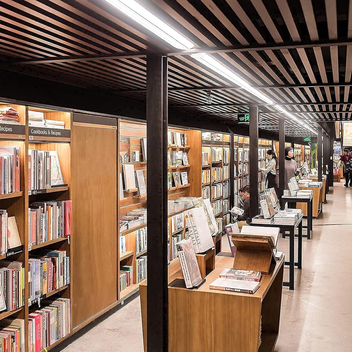 8Ft 110W Slim LED Shop Lights, 4-Pack, Energy Efficient