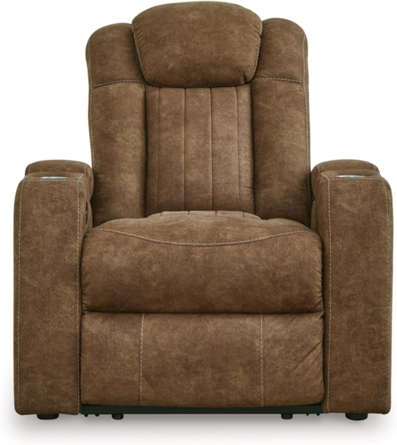 Wolfridge Dark Brown Power Recliner With USB Ports