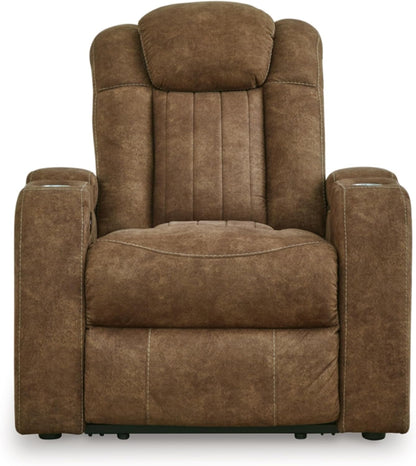 Wolfridge Dark Brown Power Recliner With USB Ports