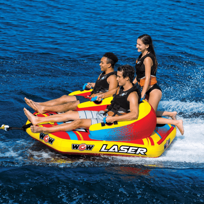 WOW Watersports Laser 3-Person Towable for Sitting and Kneeling Riding