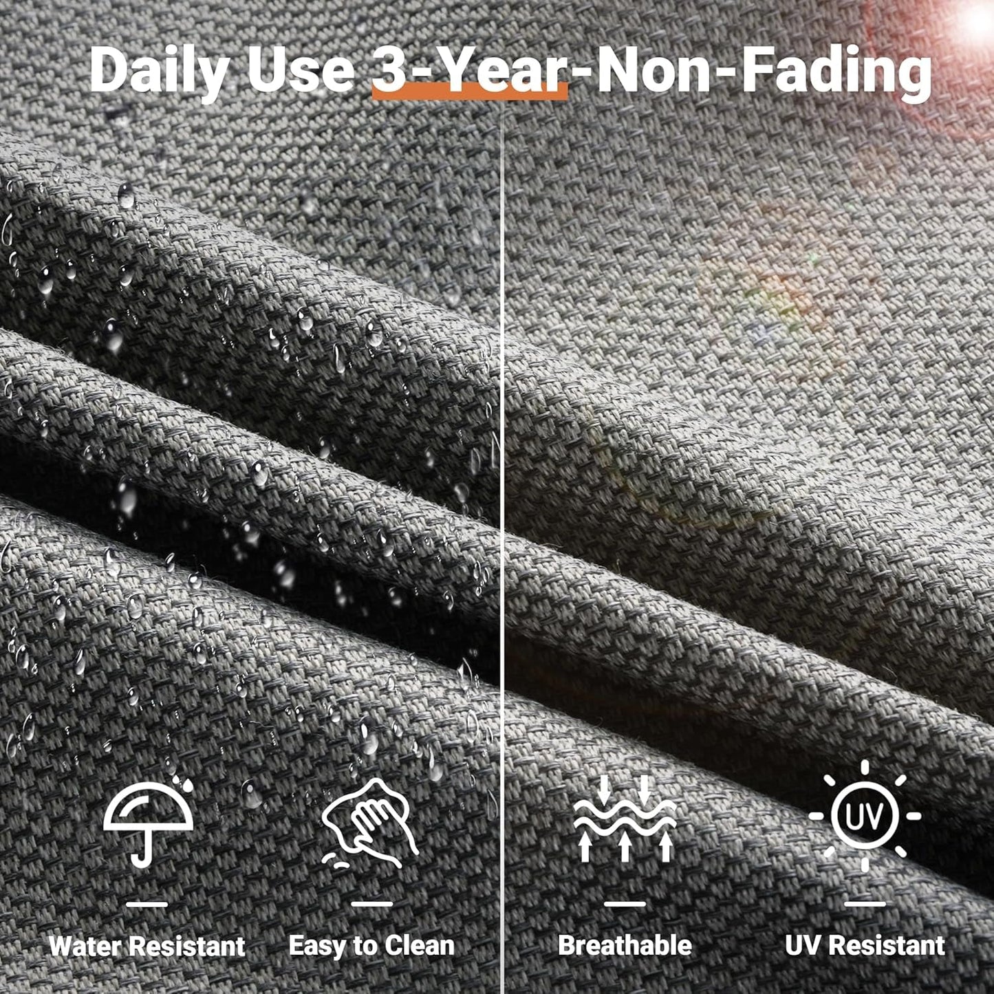 5 Piece Outdoor Patio Set With Swivel Chairs All Weather