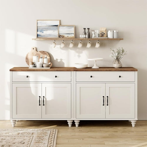 68 Inch Buffet Cabinet With Storage Modern Farmhouse