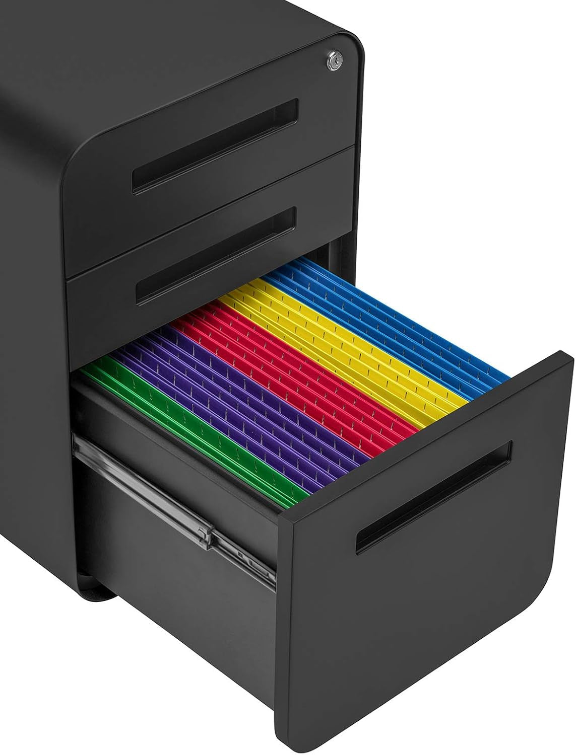 Stockpile 3 Drawer File Cabinet With Lock Under Desk