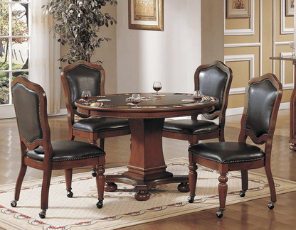 Bellagio Distressed Brown Cherry Wood Game Room And Dining Chairs With