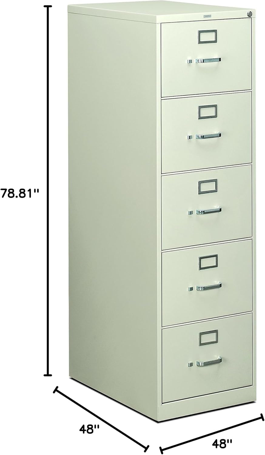 5 Drawer Filing Cabinet 310 Series Full Suspension Gray