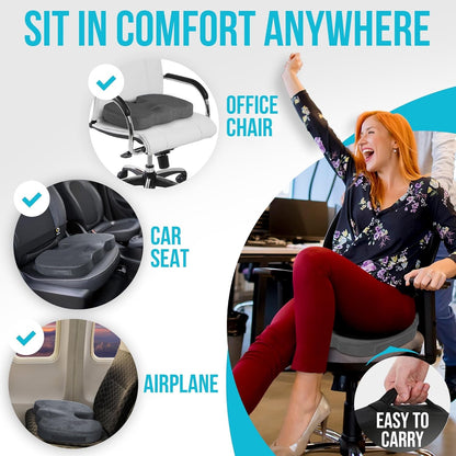 Memory Foam Lumbar Support Seat Cushion For Office Chair