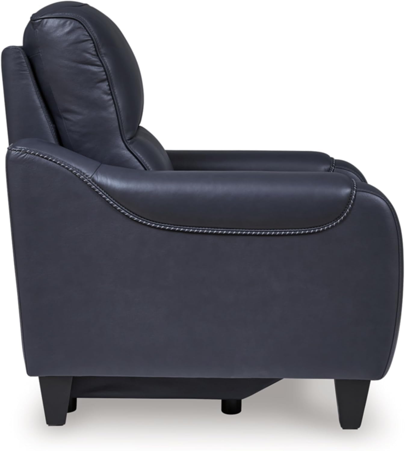 Blue Leather Wall Hugger Power Recliner With Usb Ports