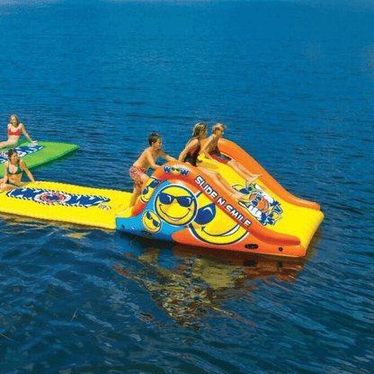 WOW Watersports 19-2210 Slide N Smile Floating 2 Lane Waterslide w