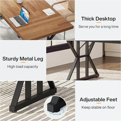 70.8 Inch Executive Desk Large Modern Home Office Desk