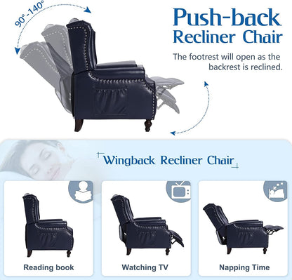 Wingback Massage Recliner Chair With Heat And Comfort