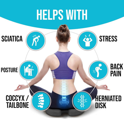 Memory Foam Lumbar Support Seat Cushion For Office Chair