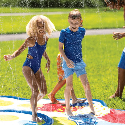 WOW Watersports 12ft Dots Spray Pad with Inflatable Edge Rim to Retain