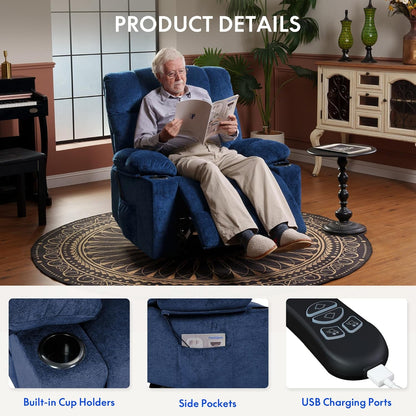 XL5 Dual OKIN Power Lift Recliner With Massage And Heat