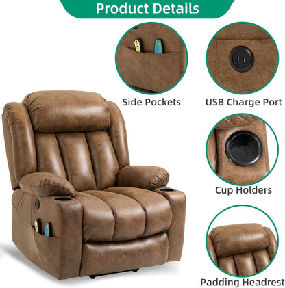 Tall Man Lift Recliner With Massage For Extended Comfort