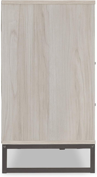 Socalle 59 Inch Beige 6 Drawer Dresser Engineered Wood