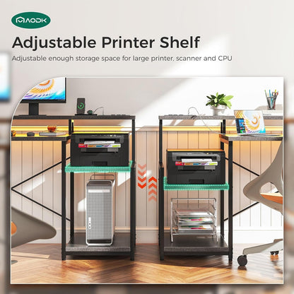 48 Inch Desk With Led Lights For Gaming Setup Ergonomic