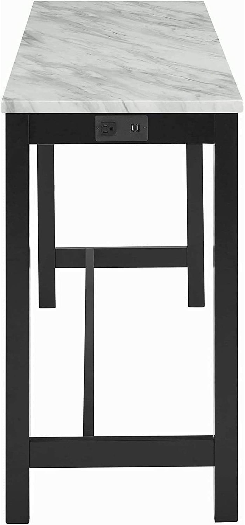 Blue Velvet Bar Table Set With 3 Stools Faux Marble Top