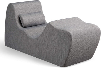 Zero Gravity Chaise Lounger Ergonomic Foam Support Grey