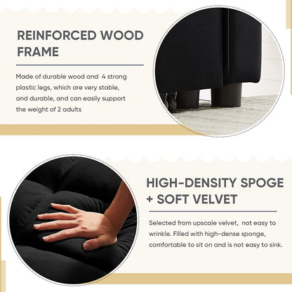 Black Convertible Sofa Bed With Reclining Backrest