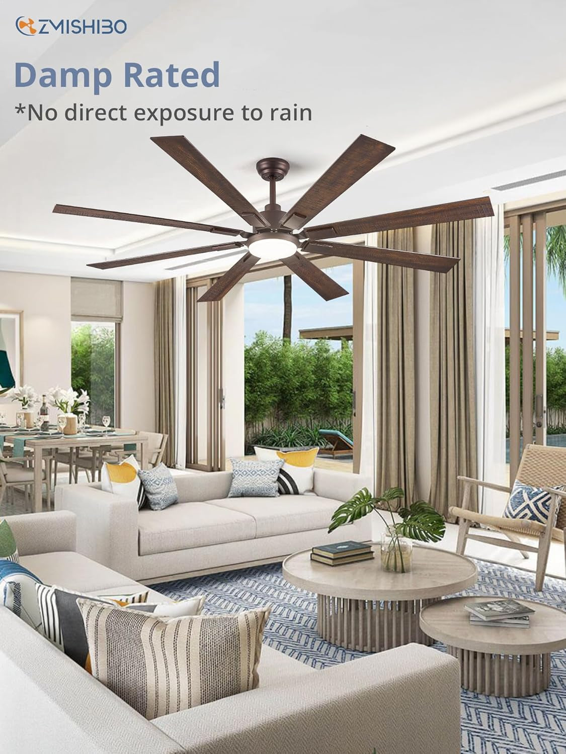 72 Inch Oil Rubbed Bronze Ceiling Fan With Lights Remote