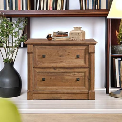 2 Drawer Palladia Filing Cabinet In Vintage Oak Finish For Home Office