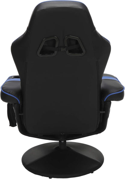Blue 900 Gaming Recliner With Adjustable Leg Rest Cupholder