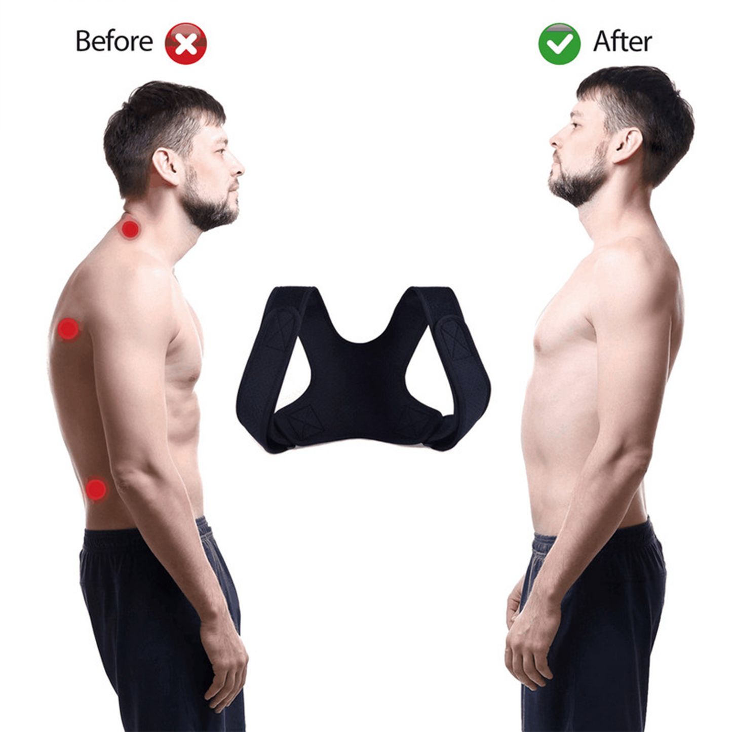 Adjustable Posture Corrector Back Shoulder Support Correct Brace Belt