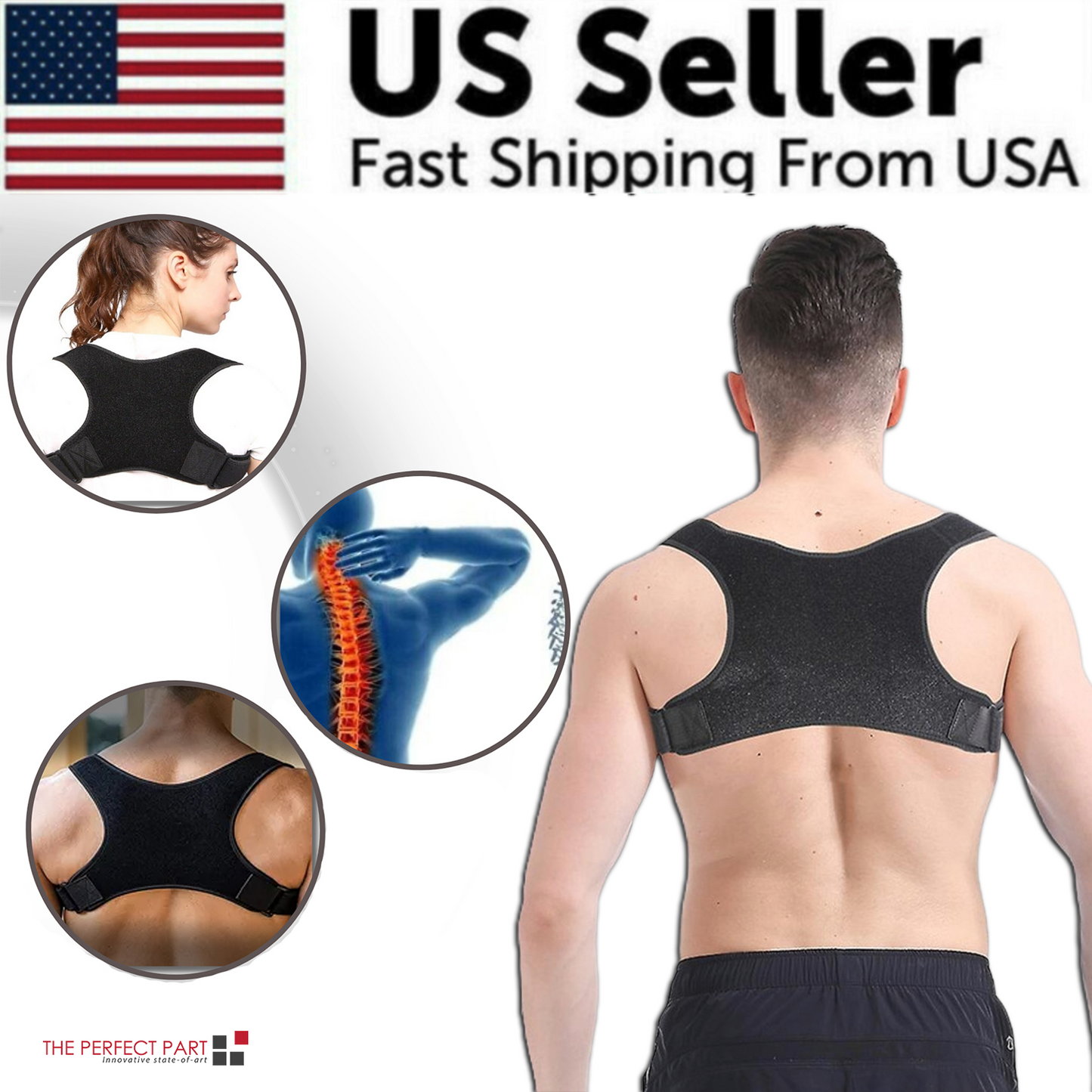 Adjustable Posture Corrector Back Shoulder Support Correct Brace Belt