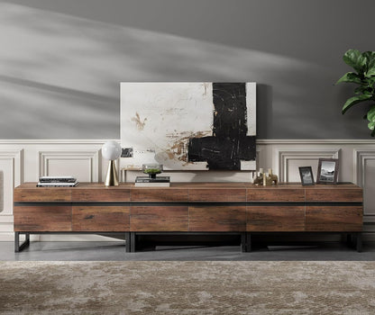 3 In 1 Modern TV Stand For TVs Up To 110 Inches With Storage Cabinets