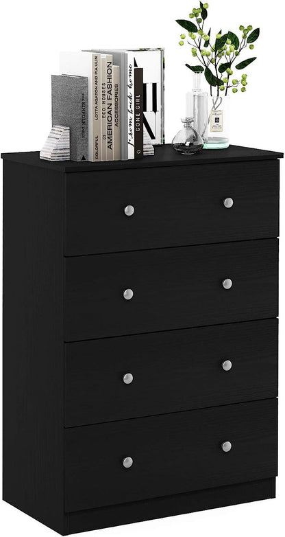 4 Drawer Dresser With 4 Tier Storage For Bedroom Use