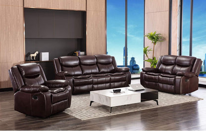 Breathable Leather Manual Recliner With Wide Back Cushion