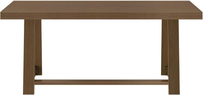 72 Inch Farmhouse Dining Table Solid Wood Rustic Kitchen Table Pecan