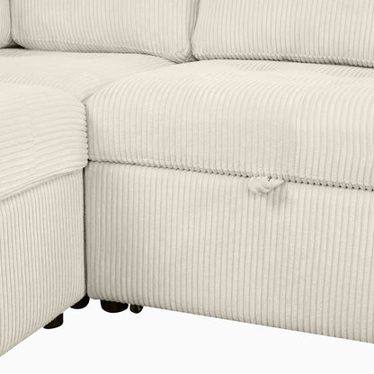 107.5" U-shaped Sofa Sectional Sofa Pull-out Sofa bed with a Storage