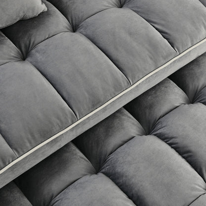 55.51 Inch Versatile Foldable Sofa Bed In 3 Lengths, Modern Sofa Sofa
