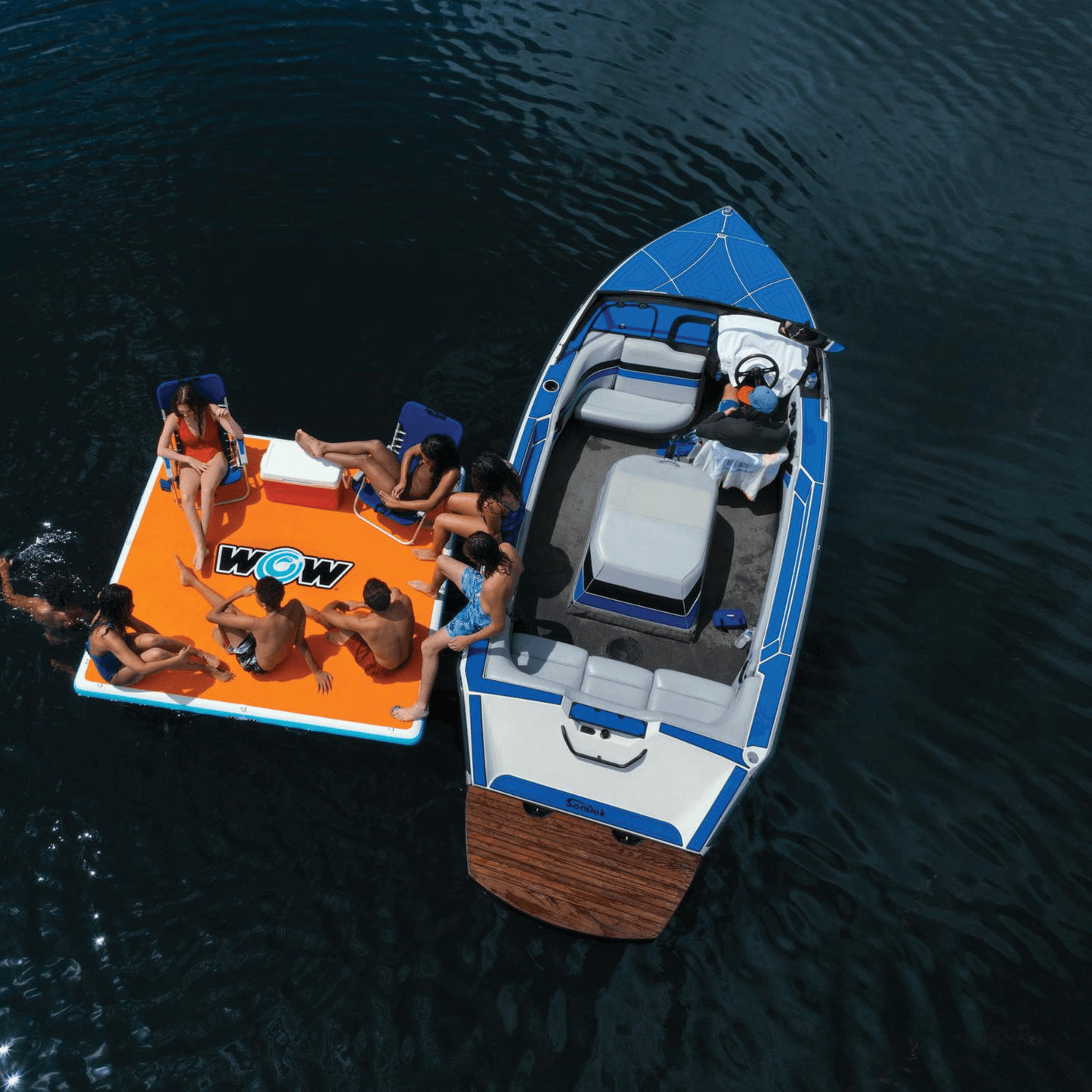 WOW Watersports Drop Stitch Vacation Station Dock w Deckpad