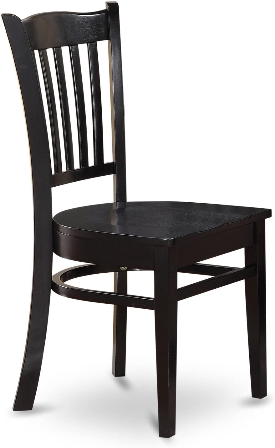 Black Round Dining Table Set 3 Piece Wood Dining Chairs