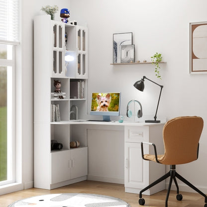 L-Shaped Corner Computer Desk  for Home Office or Study desk, Study