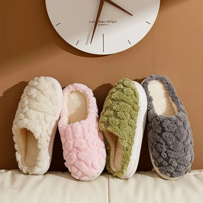 Home Fuzzy Slipper Unisex Cartoon Winter Plush Slipper Anti-Skid Soft