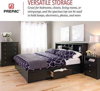 Sonoma Modern 5 Drawer Black Dresser Chest For Bedroom