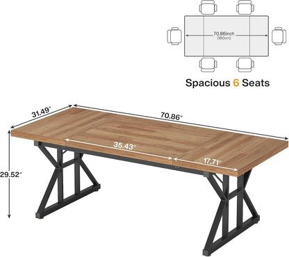70.8 Inch Executive Desk Large Modern Home Office Desk