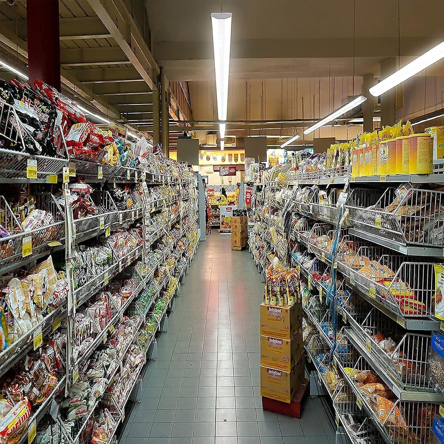 8Ft 110W Slim LED Shop Lights, 4-Pack, Energy Efficient