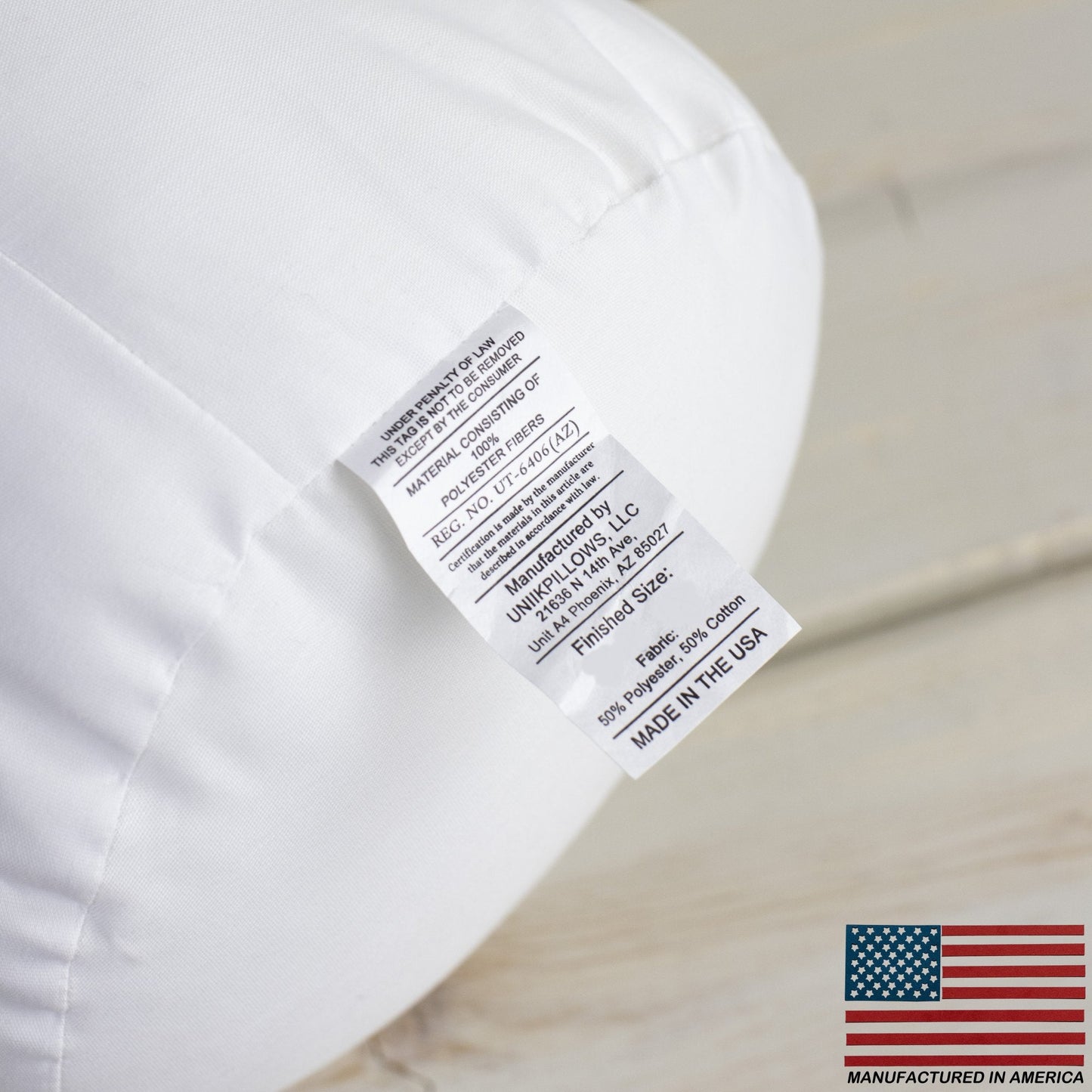 6x50 | Bolster Angel Hair Insert | Indoor Outdoor Down Alternative