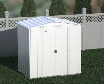 Steel Storage Shed 6x5 Flute Grey Outdoor Garden Shed